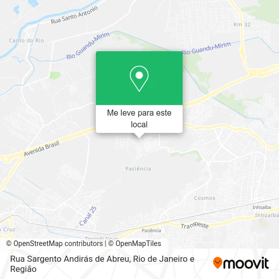 Rua Sargento Andirás de Abreu mapa