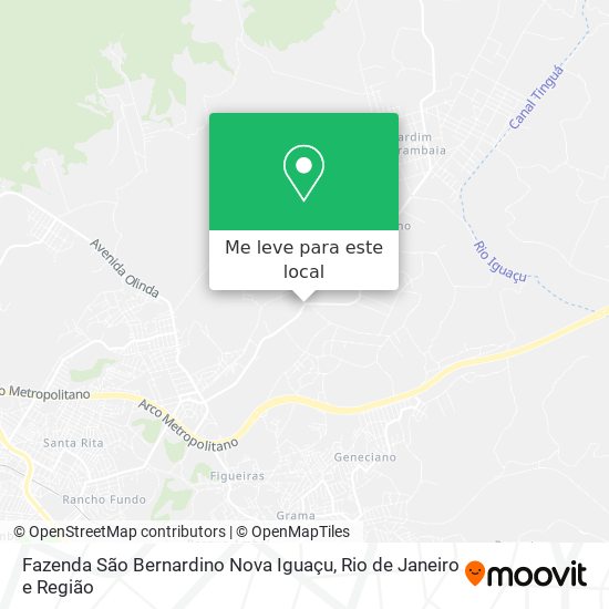 Fazenda São Bernardino Nova Iguaçu mapa