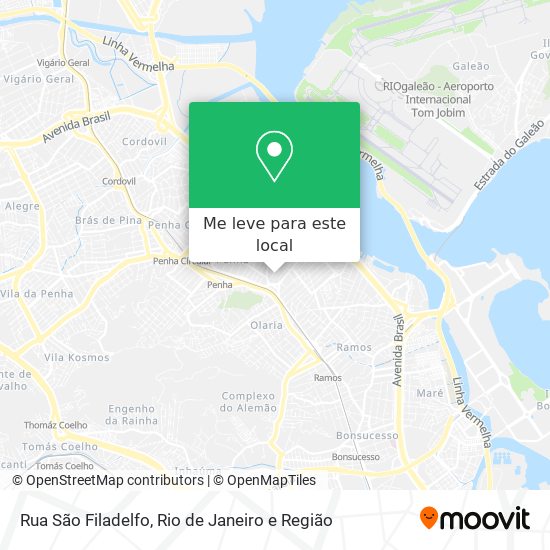 Rua São Filadelfo mapa