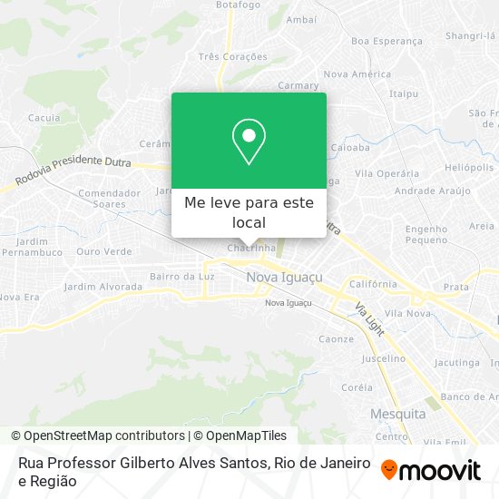 Rua Professor Gilberto Alves Santos mapa