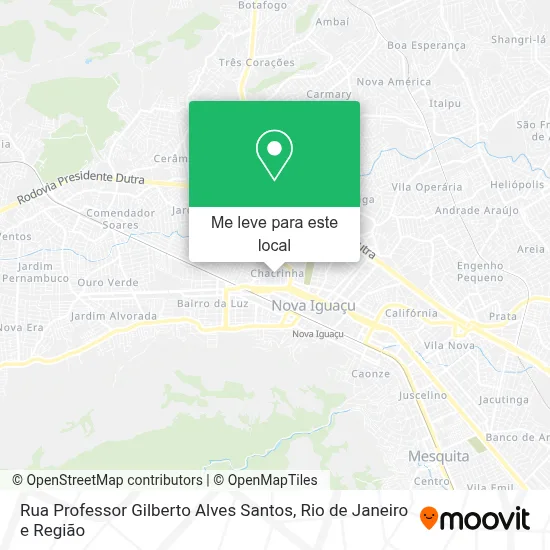 Rua Professor Gilberto Alves Santos mapa