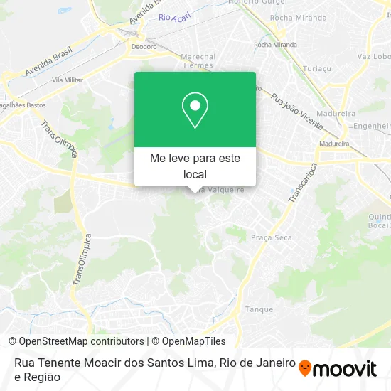 Rua Tenente Moacir dos Santos Lima mapa