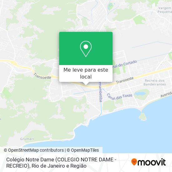 Colégio Notre Dame (COLEGIO NOTRE DAME - RECREIO) mapa