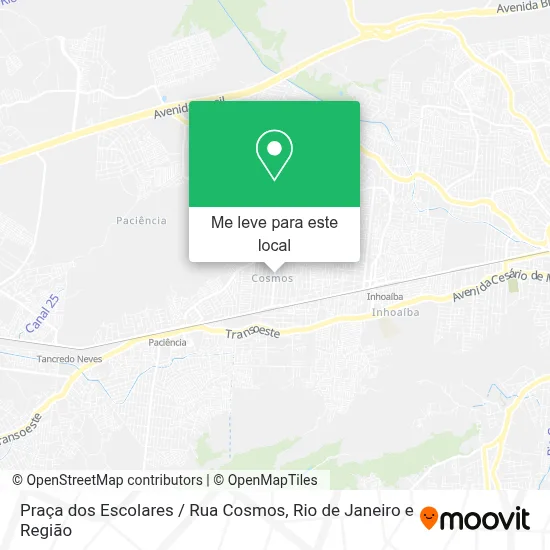 Praça dos Escolares / Rua Cosmos mapa