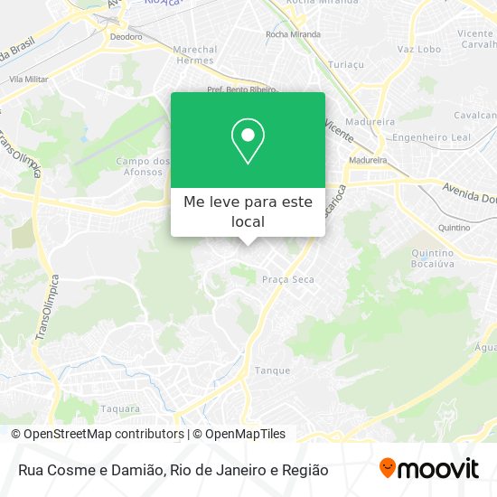 Rua Cosme e Damião mapa