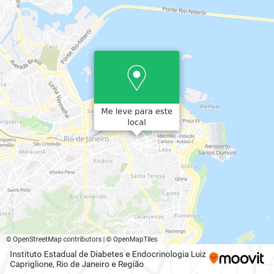 Instituto Estadual de Diabetes e Endocrinologia Luiz Capriglione mapa