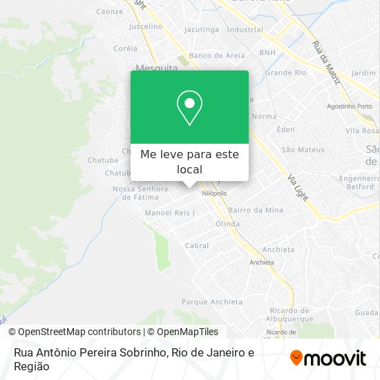 Rua Antônio Pereira Sobrinho mapa