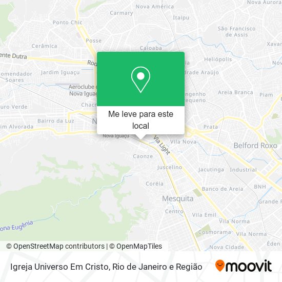 Igreja Universo Em Cristo mapa