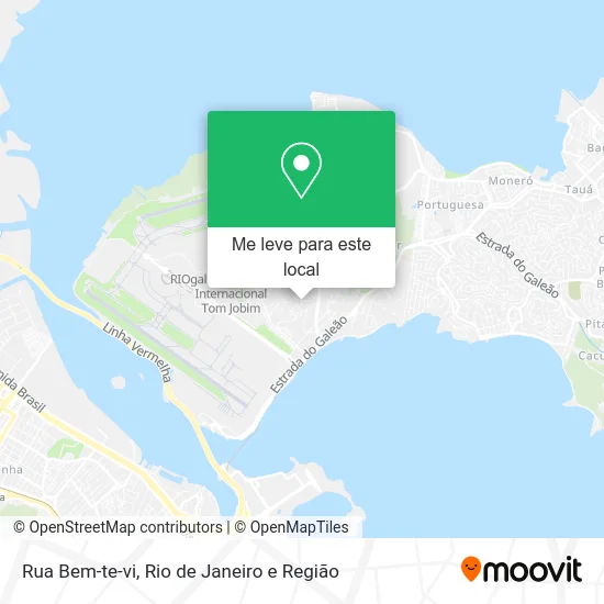 Rua Bem-te-vi mapa