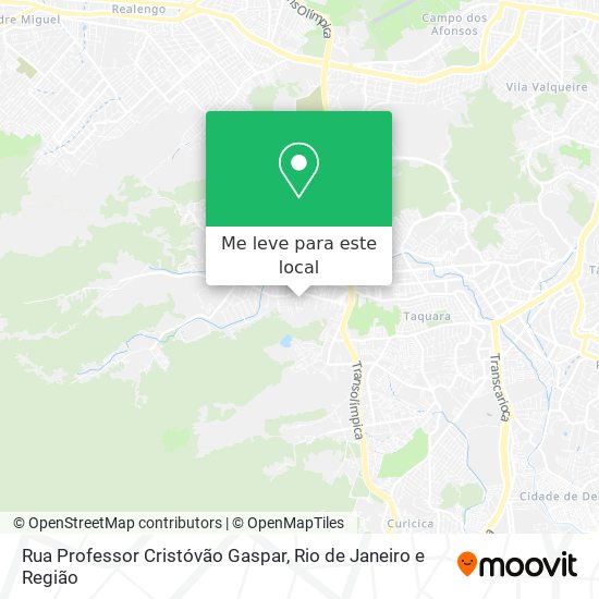 Rua Professor Cristóvão Gaspar mapa