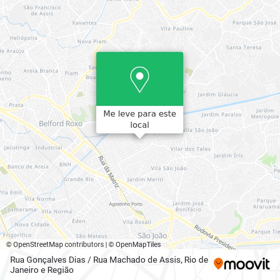 Rua Gonçalves Dias / Rua Machado de Assis mapa