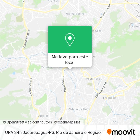 UPA 24h Jacarepaguá-PS mapa