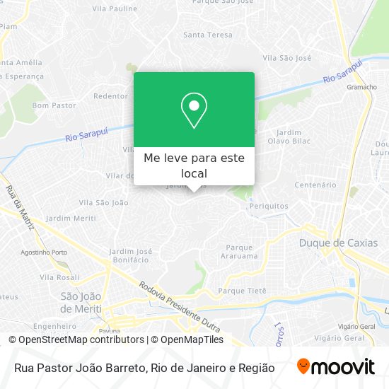 Rua Pastor João Barreto mapa