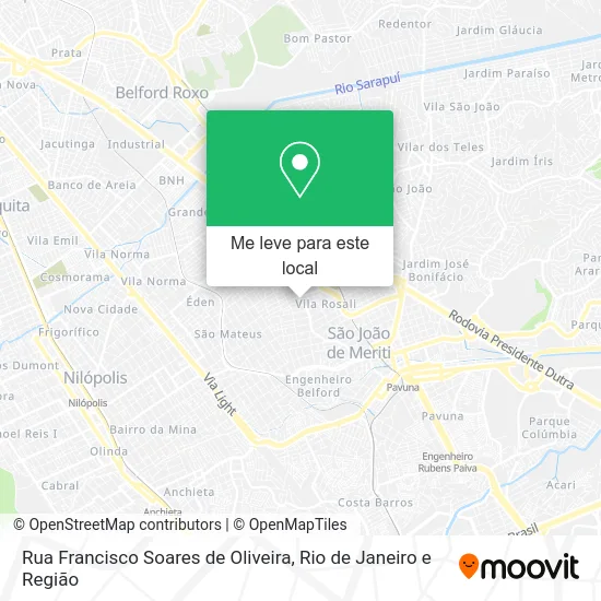 Rua Francisco Soares de Oliveira mapa