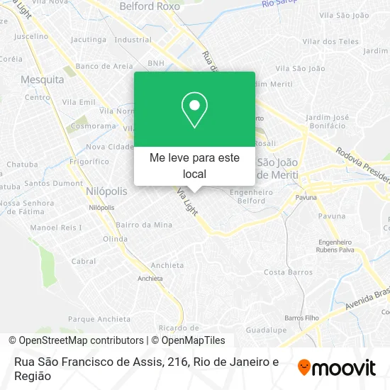 Rua São Francisco de Assis, 216 mapa