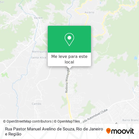 Rua Pastor Manuel Avelino de Souza mapa