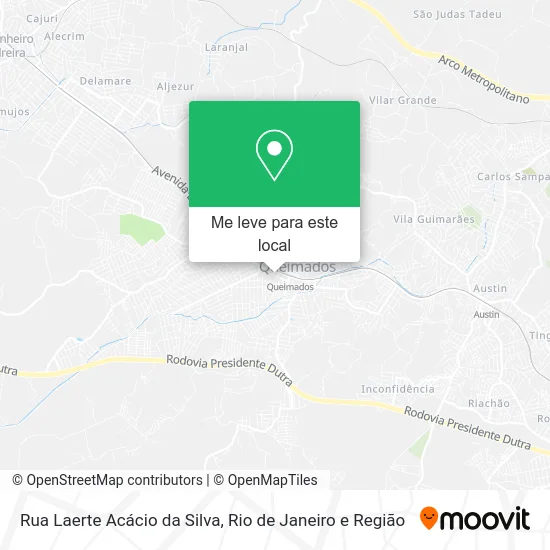 Rua Laerte Acácio da Silva mapa