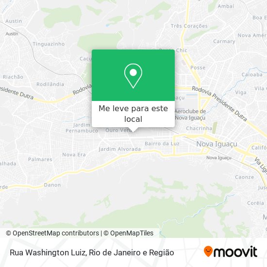 Rua Washington Luiz mapa