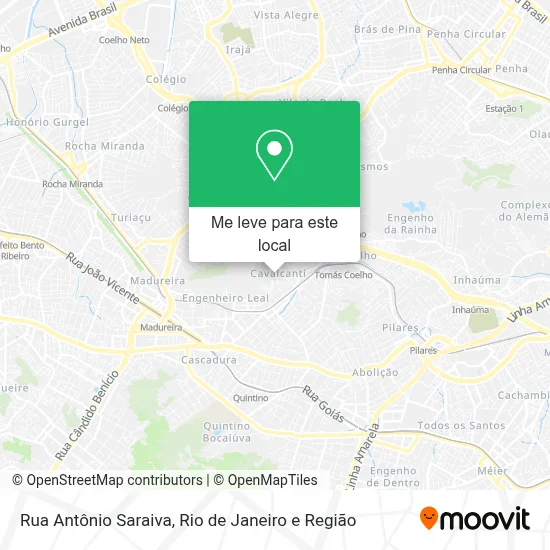 Rua Antônio Saraiva mapa