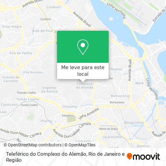Teleférico do Complexo do Alemão mapa