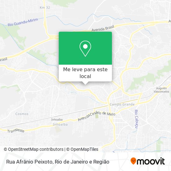 Rua Afrânio Peixoto mapa