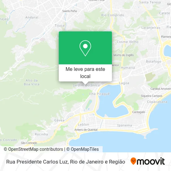 Rua Presidente Carlos Luz mapa