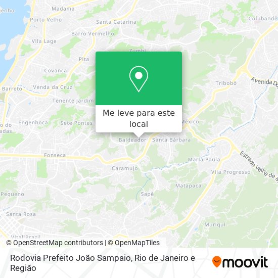 Rodovia Prefeito João Sampaio mapa