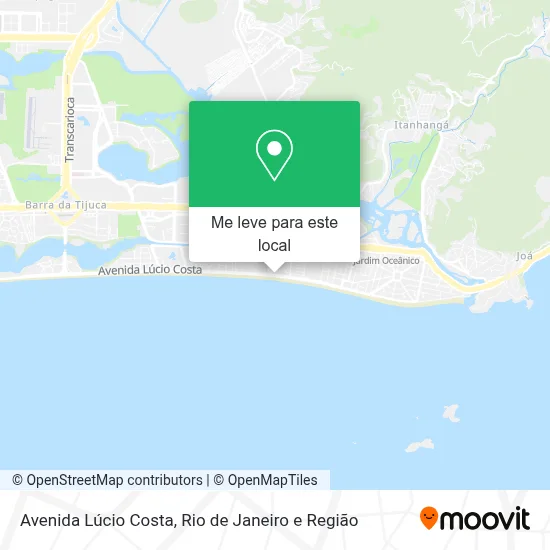 Avenida Lúcio Costa mapa