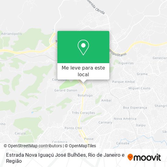 Estrada Nova Iguaçú José Bulhões mapa