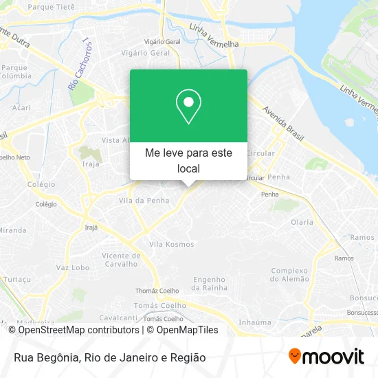 Rua Begônia mapa