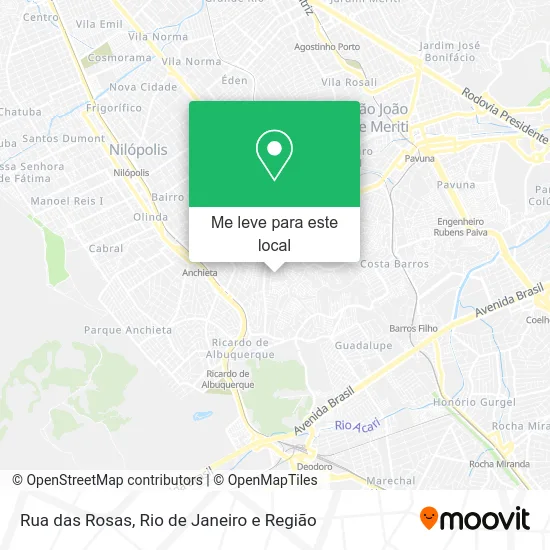 Rua das Rosas mapa