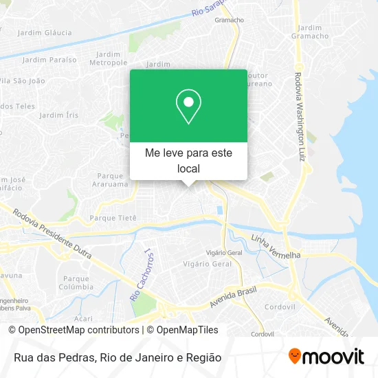 Rua das Pedras mapa