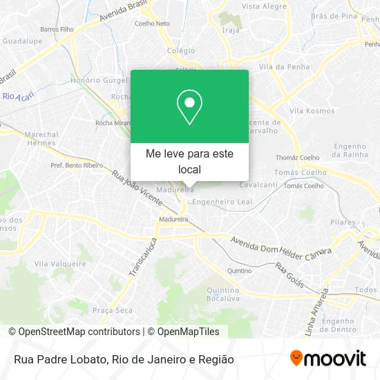 Rua Padre Lobato mapa
