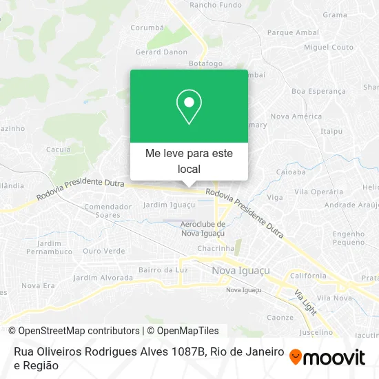 Rua Oliveiros Rodrigues Alves 1087B mapa