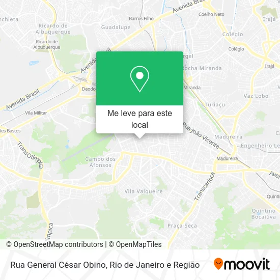 Rua General César Obino mapa