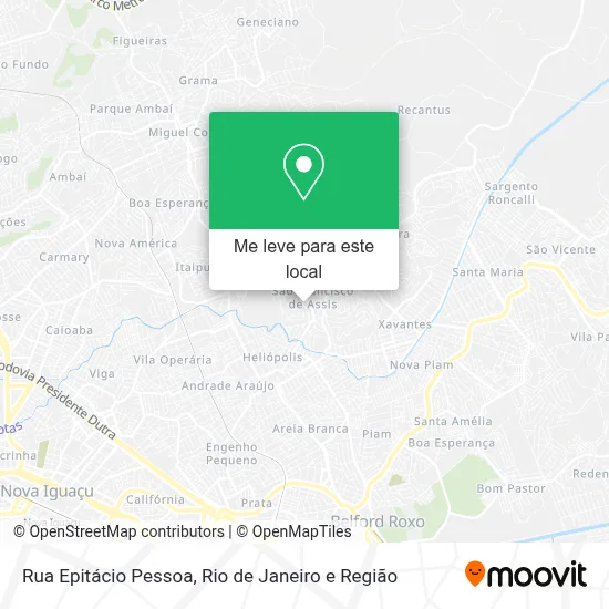 Rua Epitácio Pessoa mapa