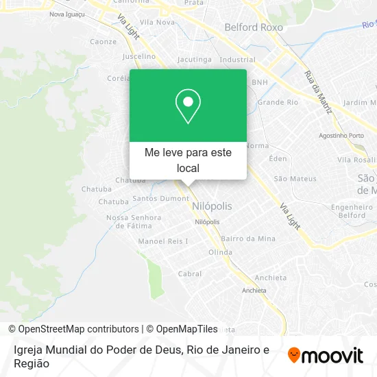 Igreja Mundial do Poder de Deus mapa