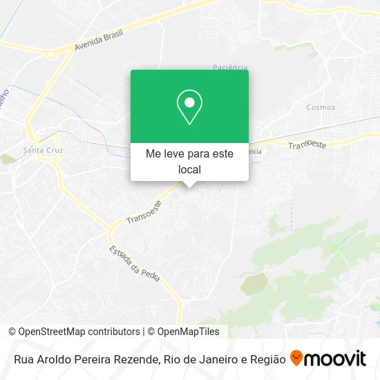 Rua Aroldo Pereira Rezende mapa