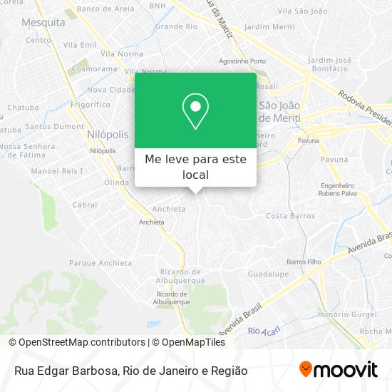 Rua Edgar Barbosa mapa