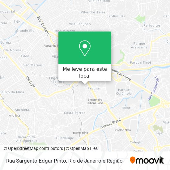 Rua Sargento Edgar Pinto mapa