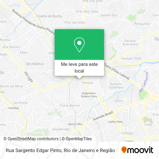 Rua Sargento Edgar Pinto mapa
