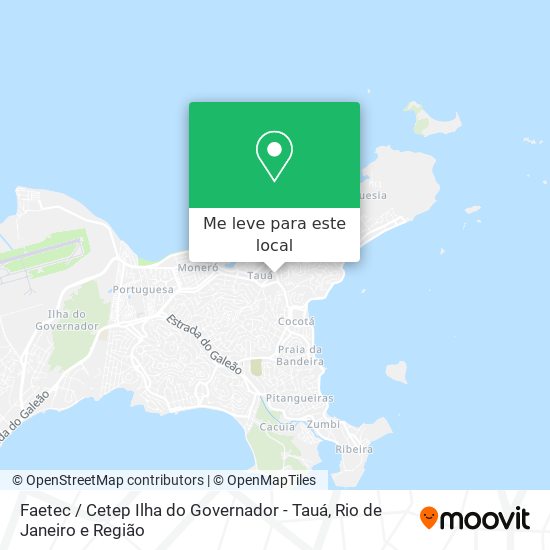 Faetec / Cetep Ilha do Governador - Tauá mapa