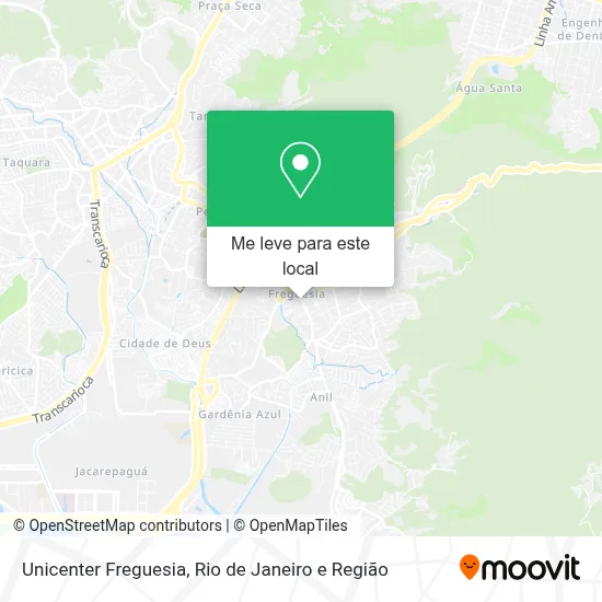 Unicenter Freguesia mapa