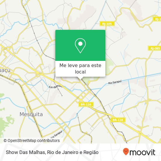 Show Das Malhas mapa