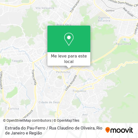 Estrada do Pau-Ferro / Rua Claudino de Oliveira mapa