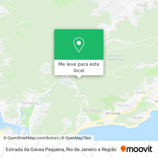 Estrada da Gávea Pequena mapa