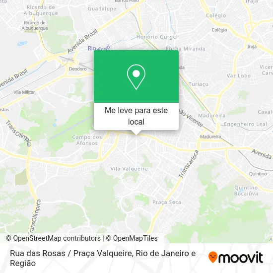 Rua das Rosas / Praça Valqueire mapa