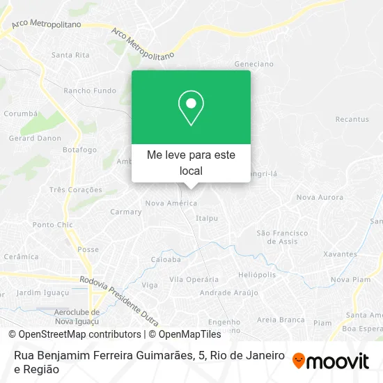 Rua Benjamim Ferreira Guimarães, 5 mapa