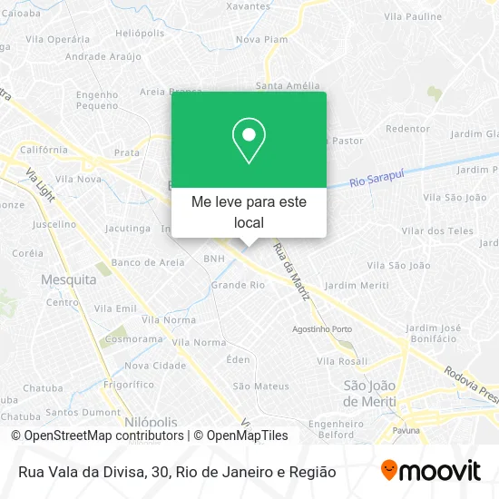 Rua Vala da Divisa, 30 mapa