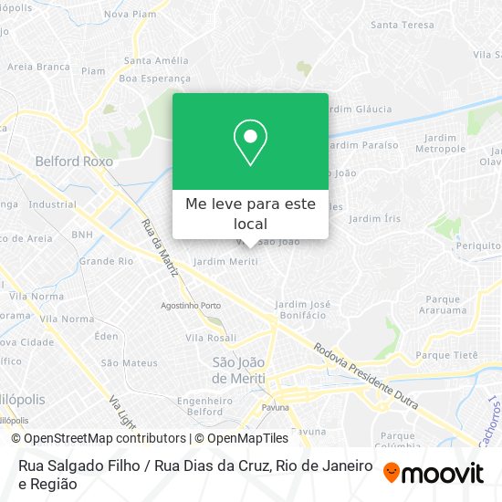 Rua Salgado Filho / Rua Dias da Cruz mapa